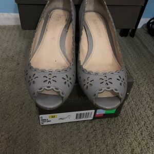 Grey kitten heels